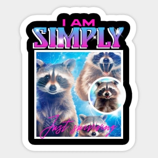 Simply Stunning Raccoon Sticker